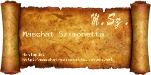 Maschat Szimonetta névjegykártya